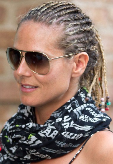 Heidi-Klum cornrow