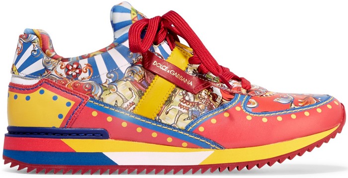 Dolce-Gabbana-Printed-leather-sneaker