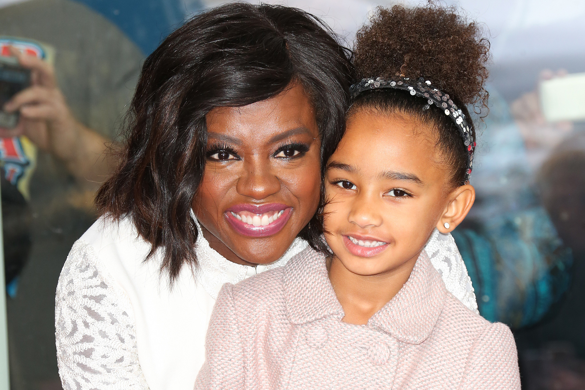 HOLLYWOOD, CA - JANUARY 05: Actress Viola Davis (L) and her Daughter Genesis Tennon (R) attend the ceremony to honor Viola Davis with a Star On The Hollywood Walk Of Fame on January 5, 2017 in Hollywood, California. (Photo by Paul Archuleta/FilmMagic)