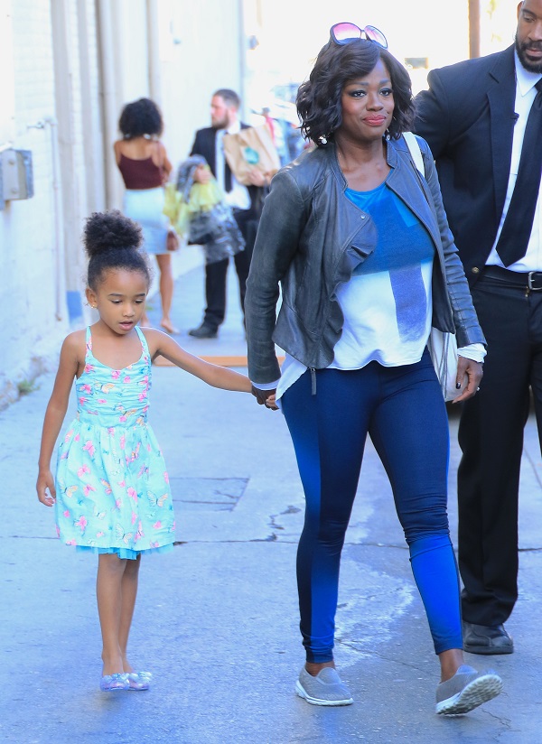 Viola Davis arrives at the ABC studios to record 'Jimmy Kimmel Live!' Featuring: Viola Davis, Genesis Tennon Where: Los Angeles, California, United States When: 16 Jun 2015 Credit: WENN.com