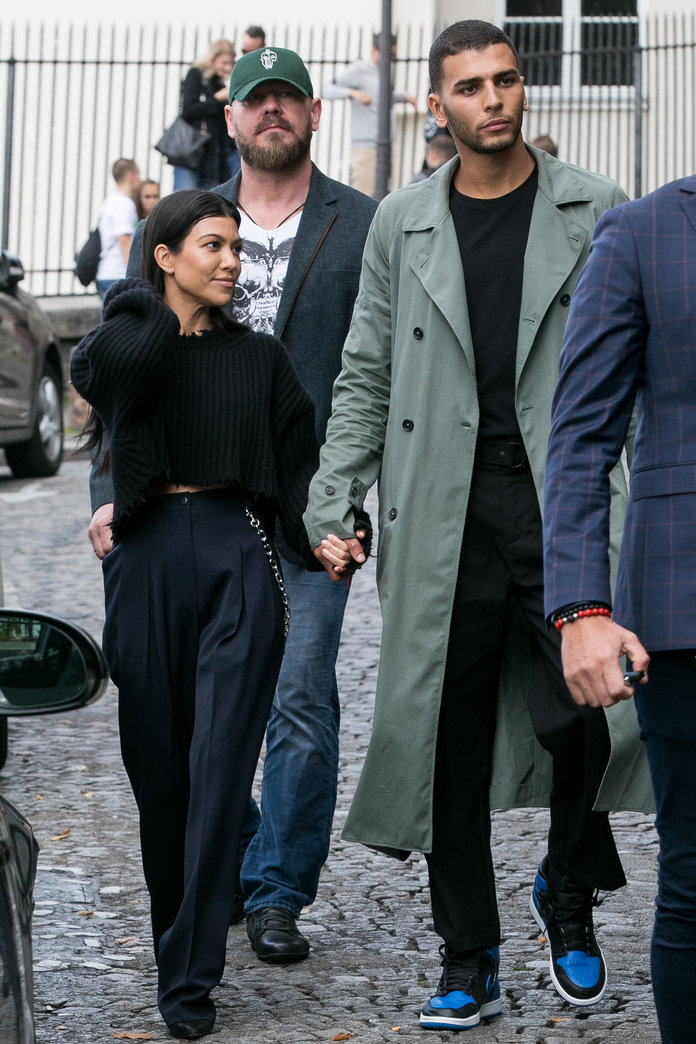 Kourtney Kardashian and Younes Bendjima Sighting -Paris Fashion Week Womenswear Spring/Summer 2018 : Day Five