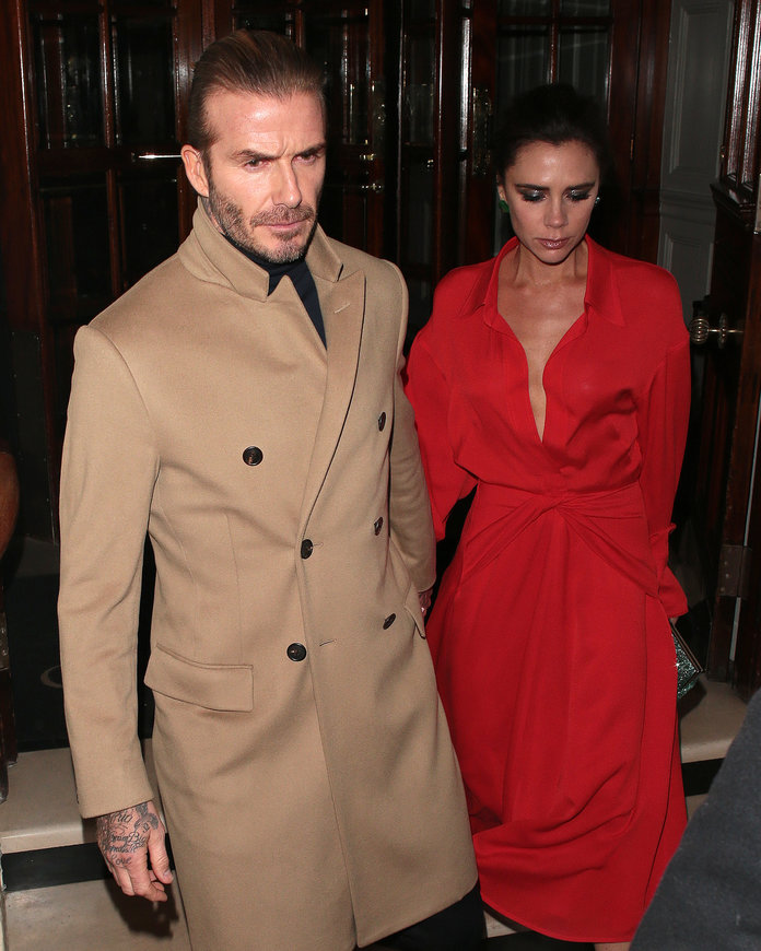 David And Victoria Beckham - December 14, 2017