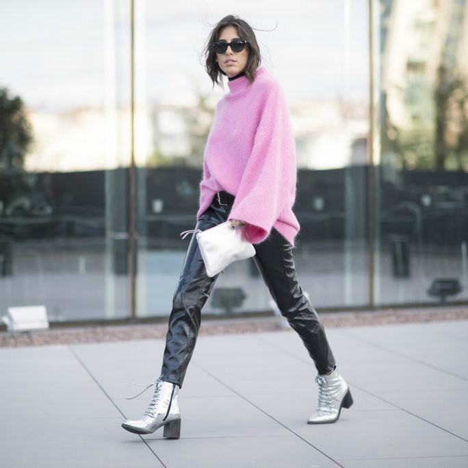 Cool-Leather-Leggings-Bright-Pink-Sweater