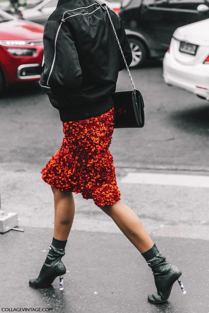 xhwjyl-l-610x610-skirt-tumblr-fashion+week+2017-streetstyle-midi+skirt-red+skirt-pencil+skirt-sequins-sequin+skirt-boots-ankle+boots-sock+boots-high+heels+boots-silver-silver+boots-jacket-black+jac