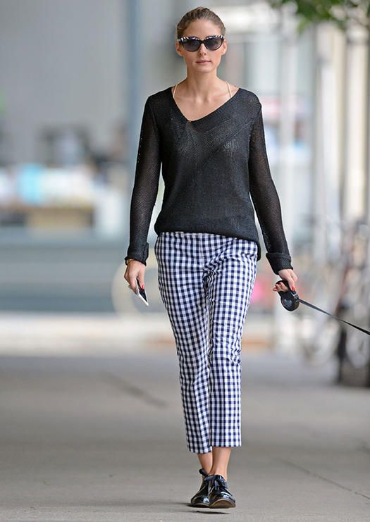 olivia-palermo-classic-checked-pants-sweater