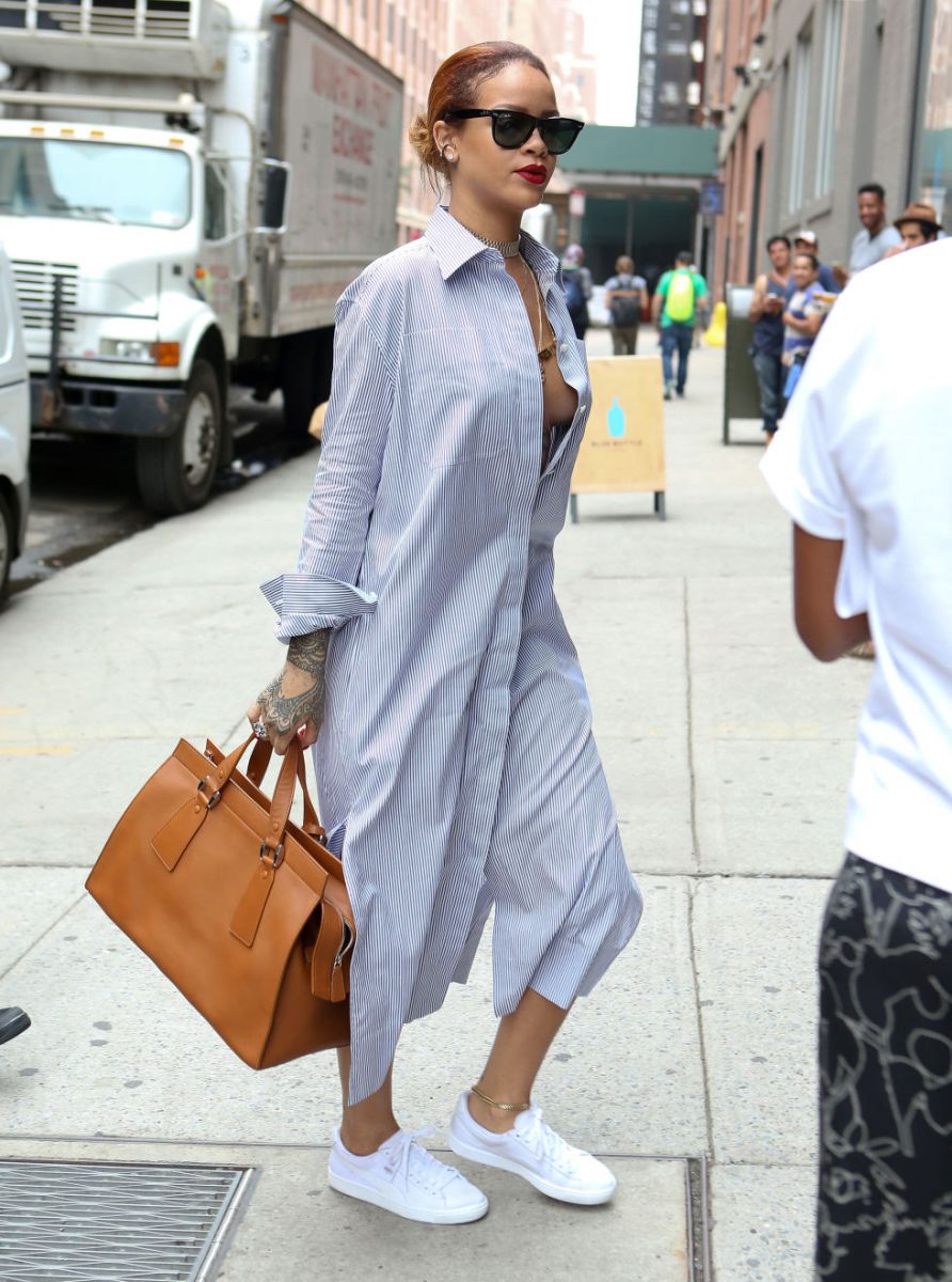 rihanna shirt dress