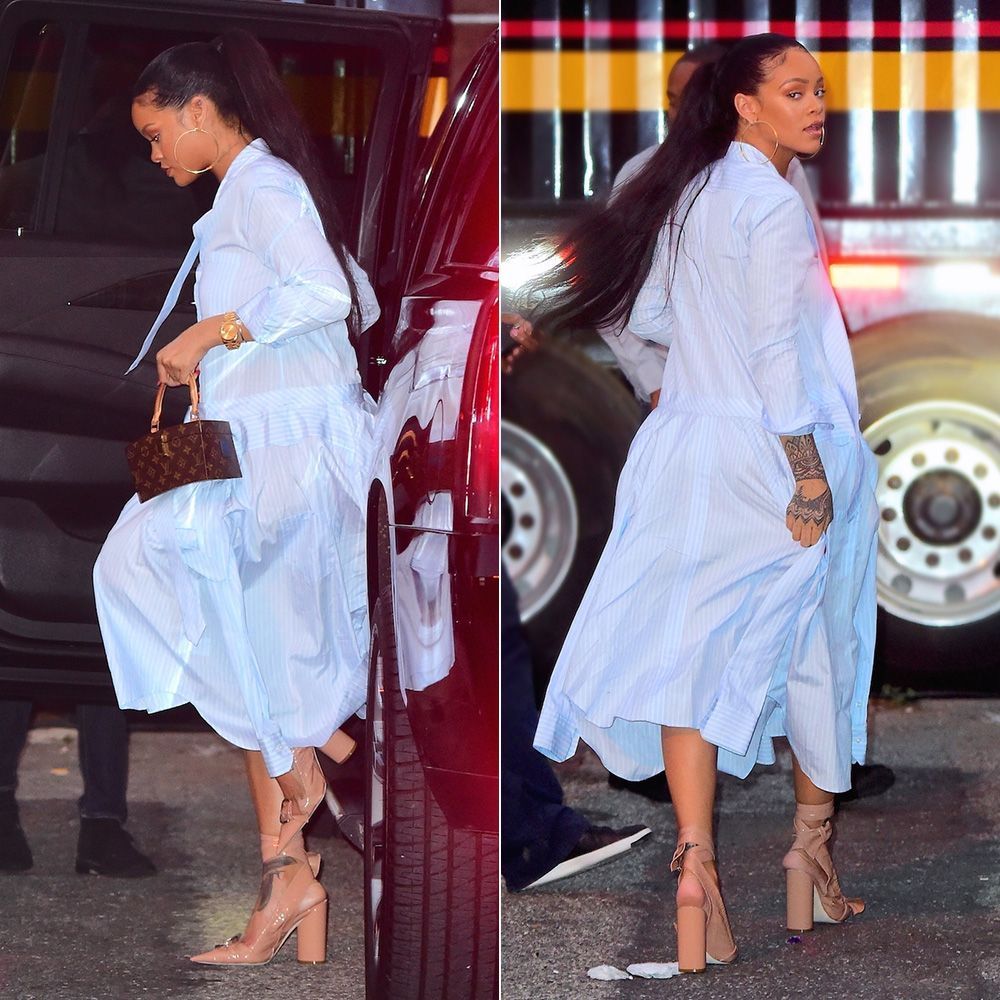 rihanna-thom-browne-shirt-dress