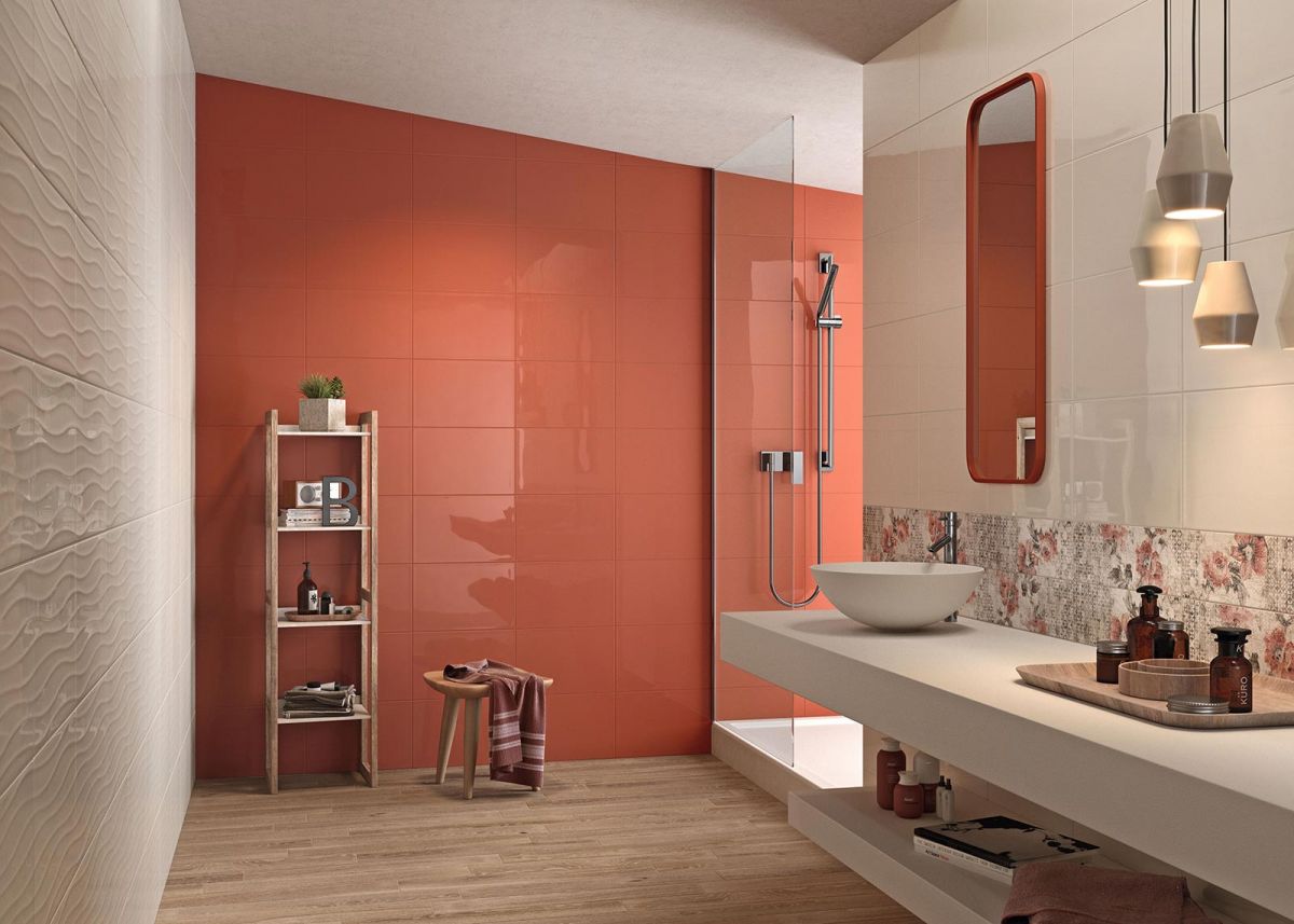 marazzi red bathroom