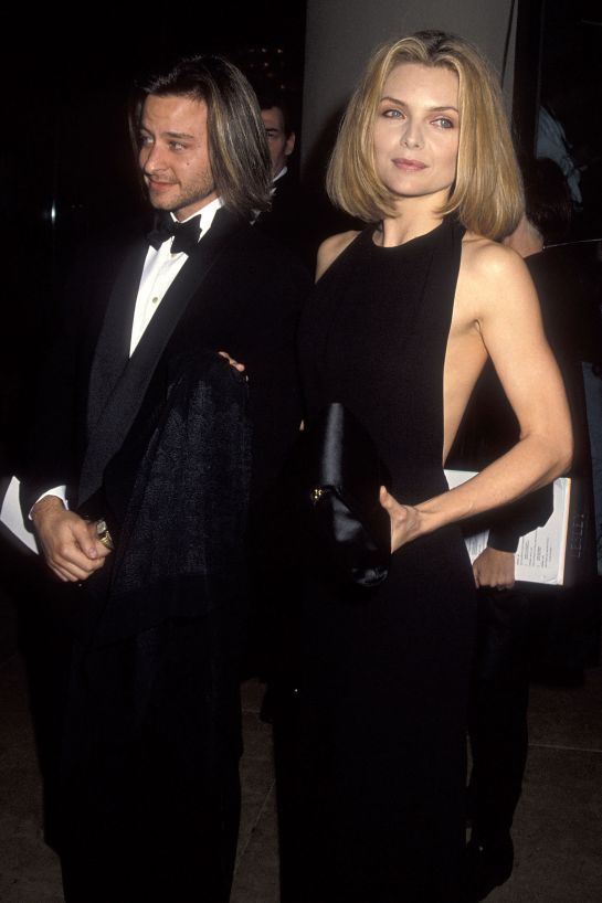 Michelle Pfeiffer in a black gown.