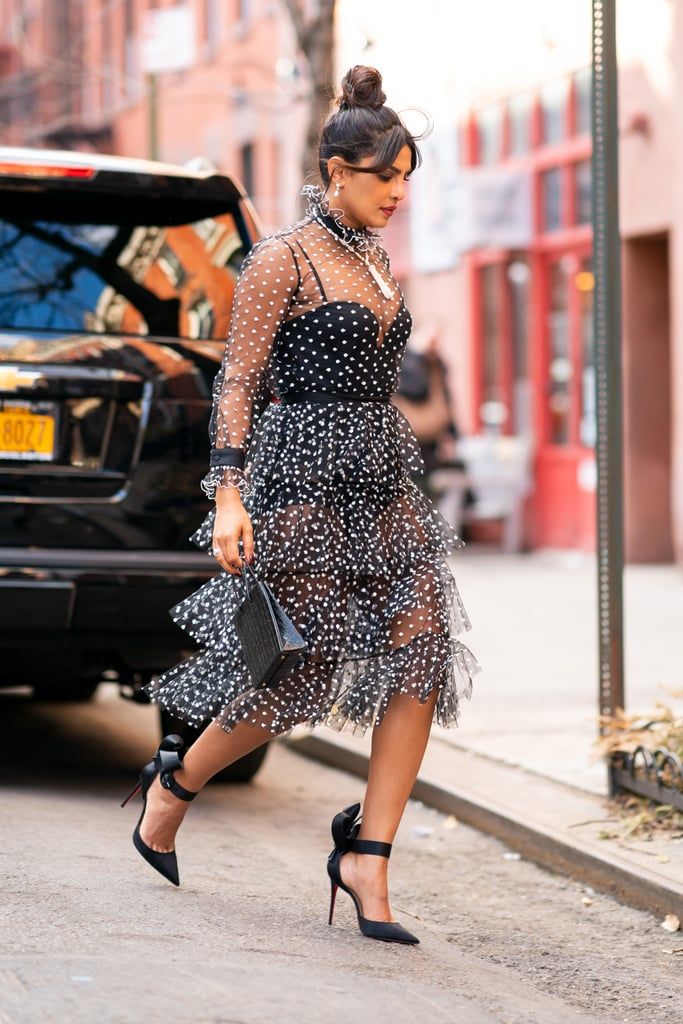 Priyanka-Chopra-Sheer-Polka-Dot-Dress (1)